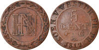 German States 5 Centimes Coin, WESTPHALIA, Jerome, Cassel -