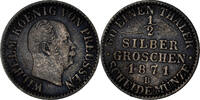 German States 1/2 Neu-Groschen, 5 Pfennig Coin, PRUSSIA, Wilhelm I -