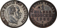 German States Groschen Coin, PRUSSIA, Wilhelm I, Frankfurt -