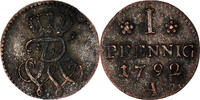 German States Pfennig Coin, PRUSSIA, Friedrich Wilhelm II, Berlin -