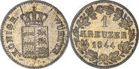German States Kreuzer Coin, WURTTEMBERG, Wilhelm I, Silver -