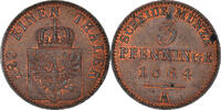 German States 3 Pfennig Coin, PRUSSIA, Wilhelm I, Berlin -