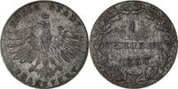German States Kreuzer Coin, FRANKFURT AM MAIN, Silver, KM:312 -
