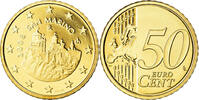 San Marino 50 Euro Cent 2008 R Proof, Brass, KM:484 MS(65-70)