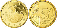 San Marino 50 Euro Cent Proof, Brass, KM:484 -