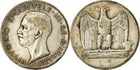 Italy 5 Lire Coin, Vittorio Emanuele III, Rome, Silver -