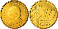 VATICAN CITY 10 Euro Cent Brass, KM:344 -