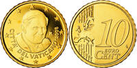 VATICAN CITY 10 Euro Cent BU, Brass, KM:385 -