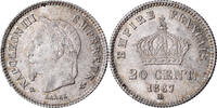France 20 Centimes Coin, Napoleon III, Napoléon III, Strasbourg -