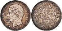 France 50 Centimes Coin, Napoleon III, Napoléon III, Paris -
