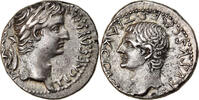 Denarius Cappadocia, Drusus and Tiberius, Caesarea, Silver -