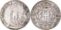 ITALIAN STATES 4 Lire Coin, GENOA, Genoa, Silver, KM:248 -