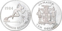 Jamaica 10 Dollars Coin, Elizabeth II, Franklin Mint, Silver -