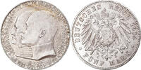 German States 5 Mark Coin, HESSE-DARMSTADT, Ernst Ludwig -