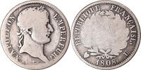 France Franc Coin, Napoléon I, Torino, Very rare, Silver -