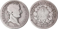 France Franc Coin, Napoléon I, Nantes, Silver, KM:682.12 -