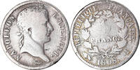 France Franc Coin, Napoléon I, Limoges, Silver, KM:682.6 -