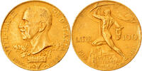 Italy 100 Lire Vittorio Emanuele III, Rome, Gold, PCGS, KM:66 -