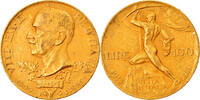 Italy 100 Lire Vittorio Emanuele III, Rome, Gold, PCGS, KM:66 -