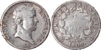 France Franc Coin, Napoléon I, Lyon, Silver, KM:692.5 -