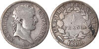 France Franc Coin, Napoléon I, Bordeaux, Silver, KM:692.8 -