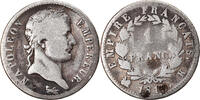 France Franc Coin, Napoléon I, Bordeaux, Silver, KM:692.8 -