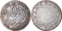 Colombia 10 Reales Coin, Silver, KM:107 -