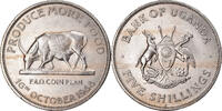 Uganda 5 Shillings Coin, Copper-nickel, KM:7 -