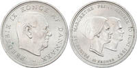 Denmark 10 Kroner Coin, Frederik IX, Copenhagen, Silver, KM:856 -
