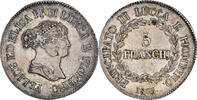 Italian States 5 Franchi Coin, ITALIAN STATES, LUCCA, Felix and Elisa, Firenze -