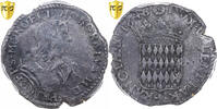 Monaco 3 Sols, Pezetta Honore II, Billon, PCGS, Environmental -