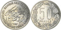 EQUATORIAL AFRICAN STATES 50 Francs Coin, Paris, Nickel -