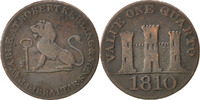 Gibraltar Quarto Coin, Copper, KM:Tn3.1 -
