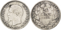France 20 Centimes Coin, Napoleon III, Napoléon III, Strasbourg -