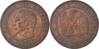 France 5 Centimes Coin, Napoleon III, Napoléon III, Strasbourg -