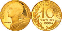 France 10 Centimes Coin, Marianne, Paris, BE, Aluminum-Bronze -