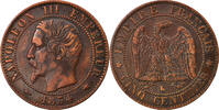 France 5 Centimes Coin, Napoleon III, Napoléon III, Bordeaux -