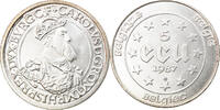 Belgium 5 Ecu Coin, Silver, KM:166 -