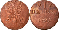 German States Heller Coin, FRANKFURT AM MAIN, Copper, KM:301 -