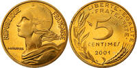 France 5 Centimes Coin, Marianne, Paris, BE, Aluminum-Bronze -