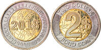 Zimbabwe 2 Dollars Coin, Bond coin, Bi-Metallic -
