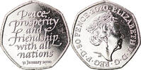 Gibraltar 50 Pence Coin, Brexit, Copper-nickel -