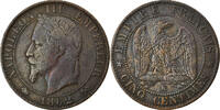 France 5 Centimes Coin, Napoleon III, Napoléon III, Bordeaux -