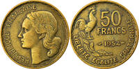 France 50 Francs Coin, Guiraud, Paris, Aluminum-Bronze -