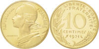 France 10 Centimes Coin, Aluminum-Bronze, KM:P418 -