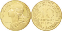 France 10 Centimes Coin, Aluminum-Bronze, KM:P443 -