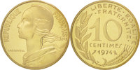 France 10 Centimes Coin, Aluminum-Bronze, KM:P491 -