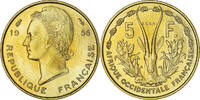 French West Africa 5 Francs Coin, Paris, Aluminum-Bronze -