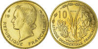 French West Africa 10 Francs Coin, Paris, Aluminum-Bronze -