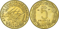 Cameroon 5 Francs Coin, Paris, ESSAI, Aluminum-Bronze, KM:E7 -